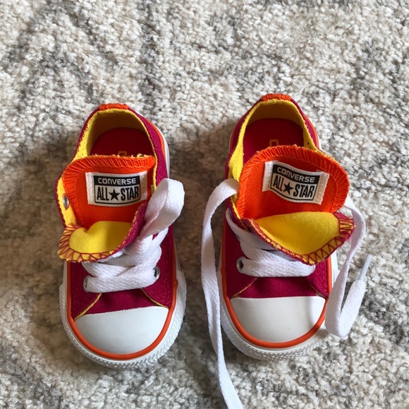 Converse Other - NWOT Converse double tongue pink size 4 shoes